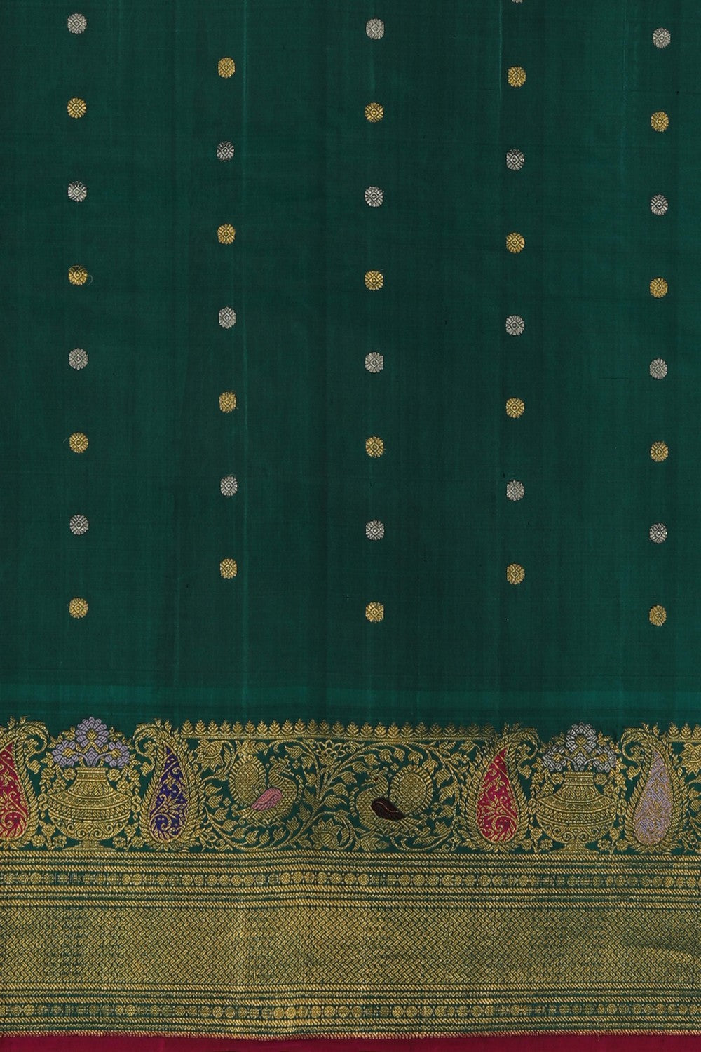 Image of Gadwal Silk Pink Saree